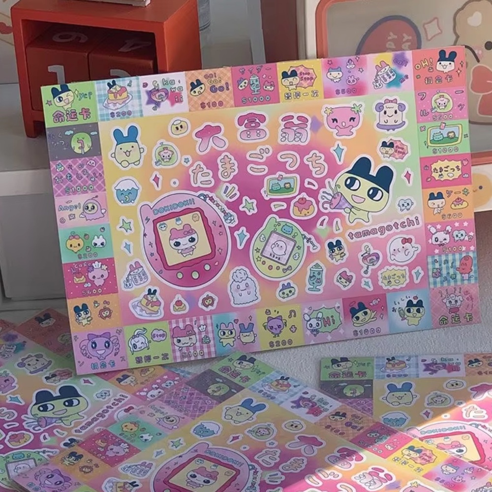 T4mag0tch1 Sticker Sheet Kawaii Harajuku Y2k Japanese Stickers